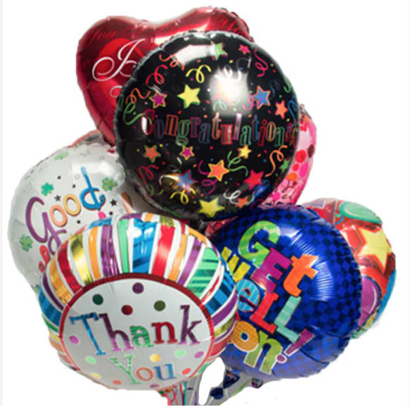 Festive Mylar Balloon - Mylar foil balloon that will make your friend or family member smile