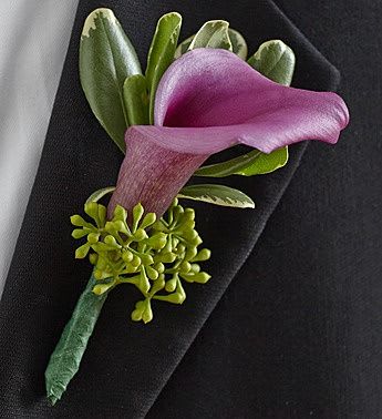 Purple Elegance Boutonniere - Purple Elegance Boutonniere