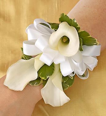 All white corsage - All white corsage