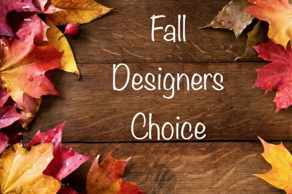 Fall leaves around text reading "Fall Designers Choice"
