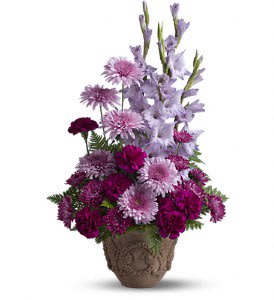 Heartfelt Memories - Lavender Glads, Lav Cremons, Purple Carn, Purple Poms