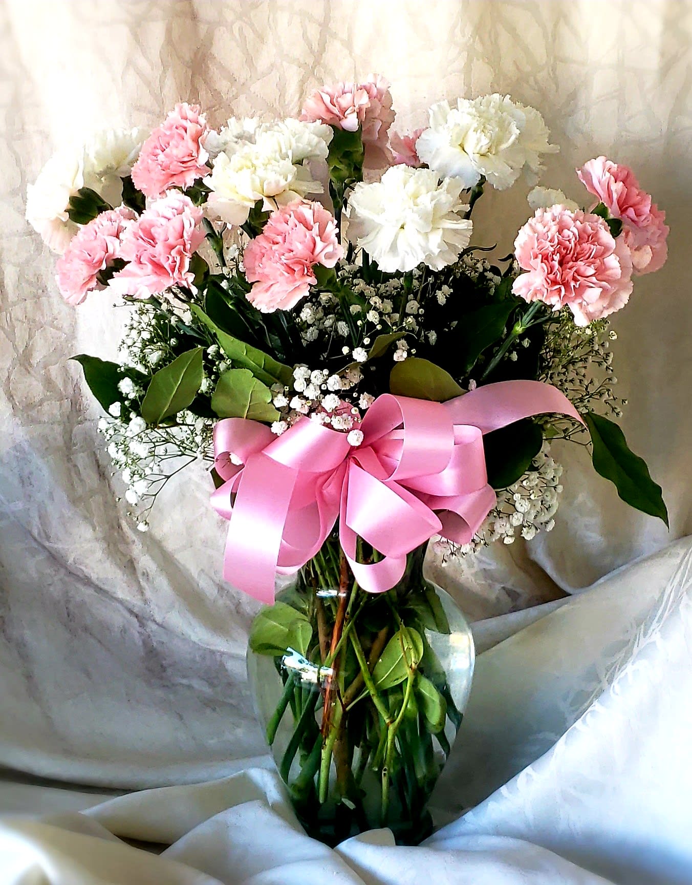 Carns Gone Wild - 24 Carnation bouquet. Request custom colors