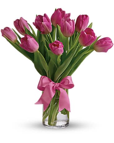 Precious Pink Tulips - Beautiful and "simply said" light pink tulips are a hip way to show you care.