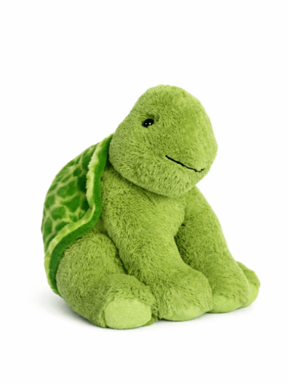 Plush- Turtle 14" - A cute and cuddly turtle plush with a cozy textured shell and gentle smile. This makes a perfect companion to bring a calm and comforting vibe. 