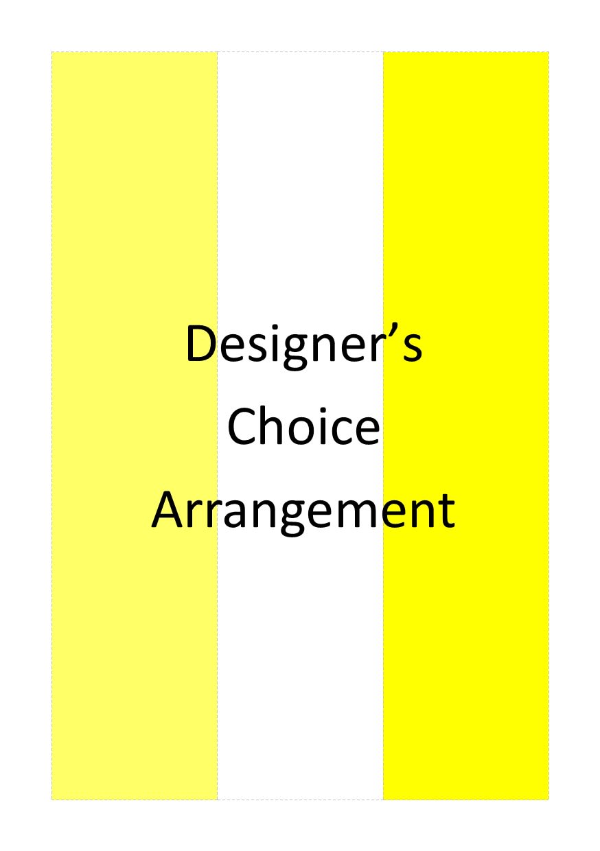 Yellow and white designer's choice arrangement placeholder graphic