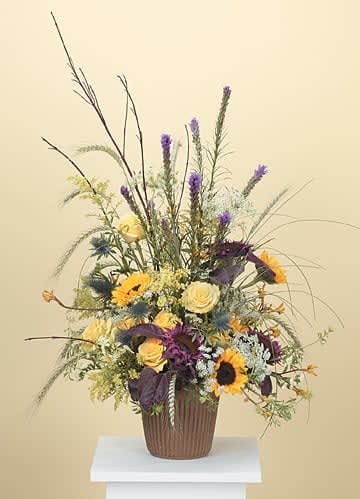 SF103-21 - John Henry Sympathy Vase - SF103-21 SIMILAR (SOME FLOWERS N/A) 