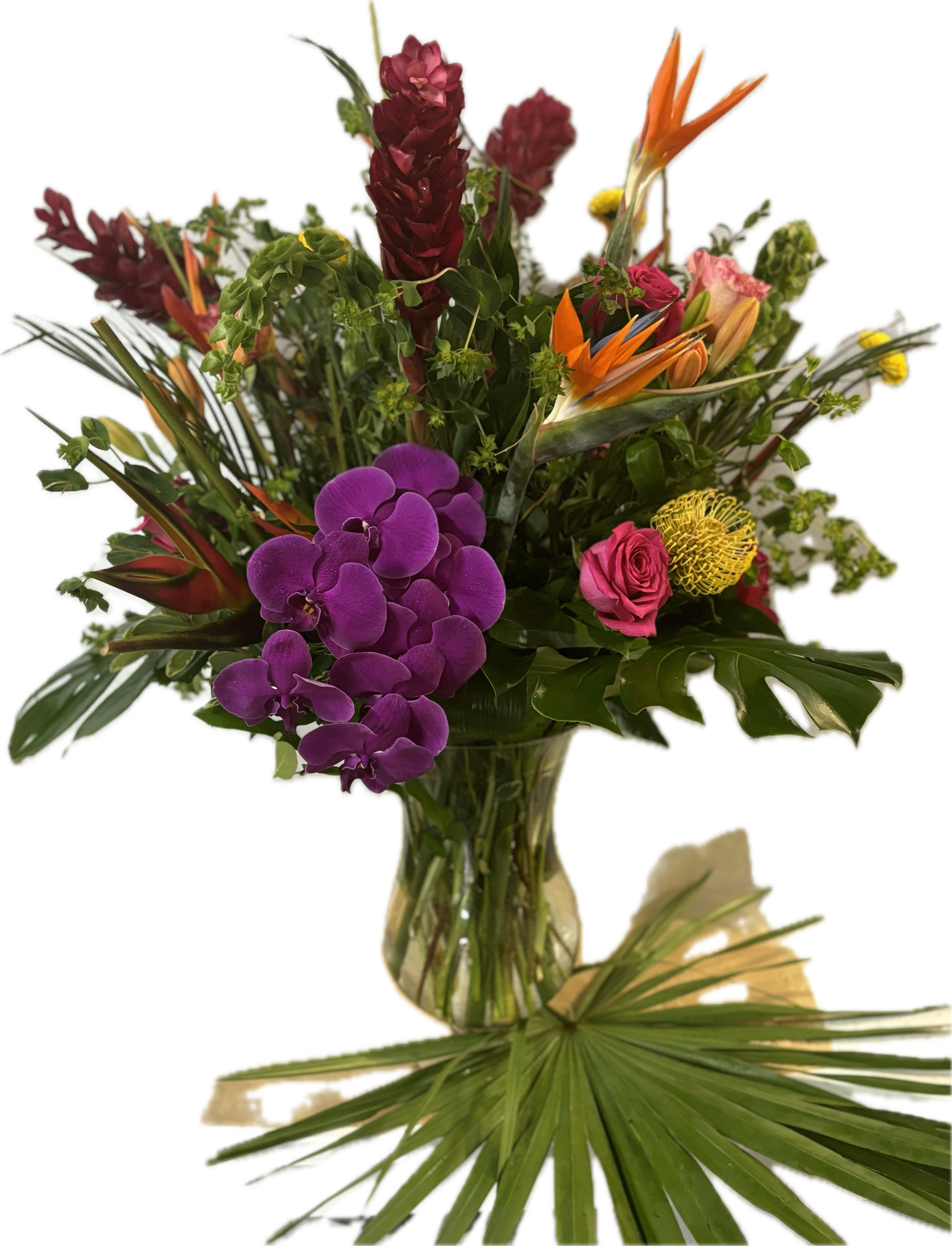 Ultimate Tropical  - Stunning tall vase of tropicals.....this will not disappoint!!! 