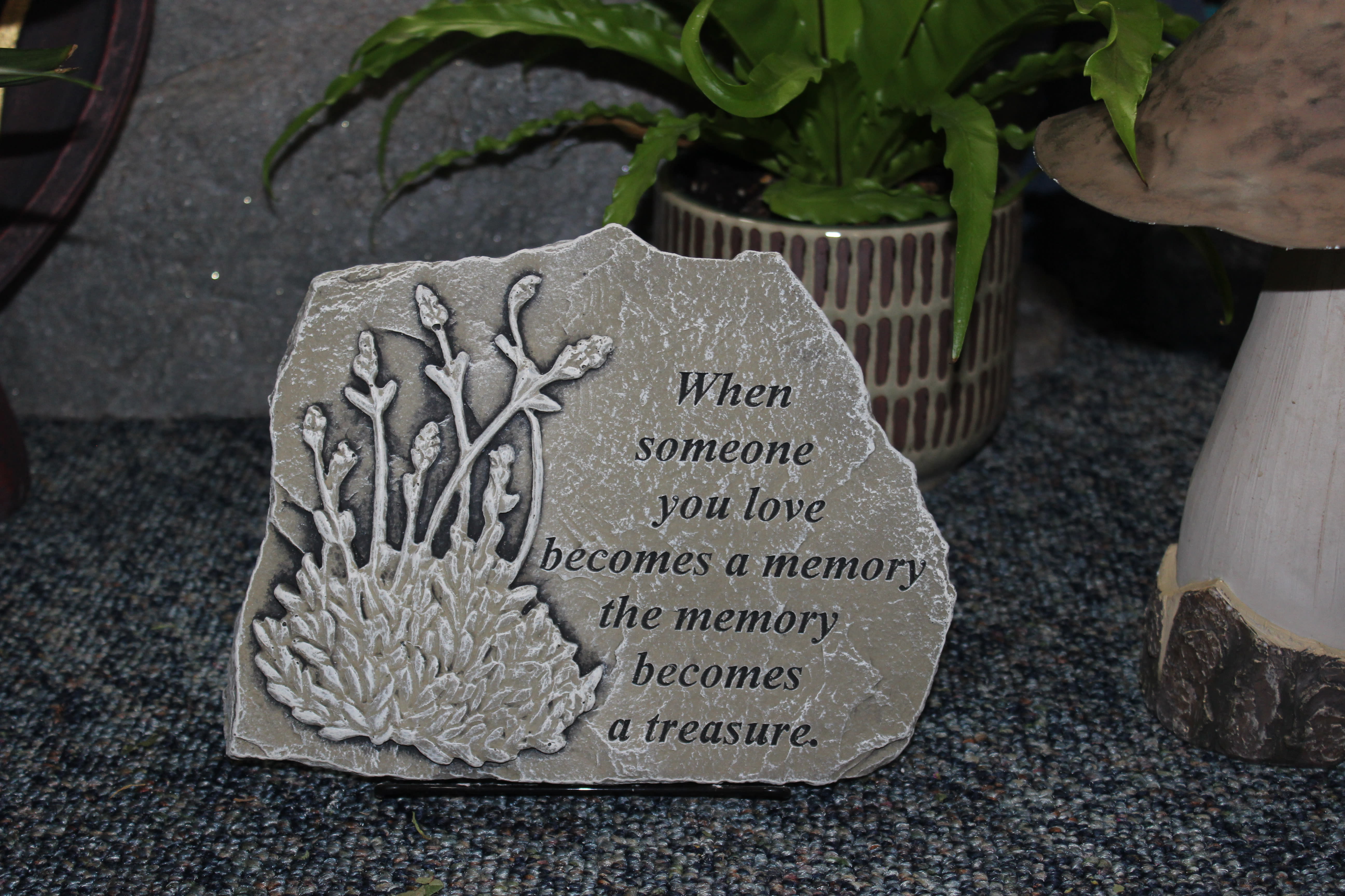 When someone you love (lavender) - Garden stone with stand 8" x 10"
