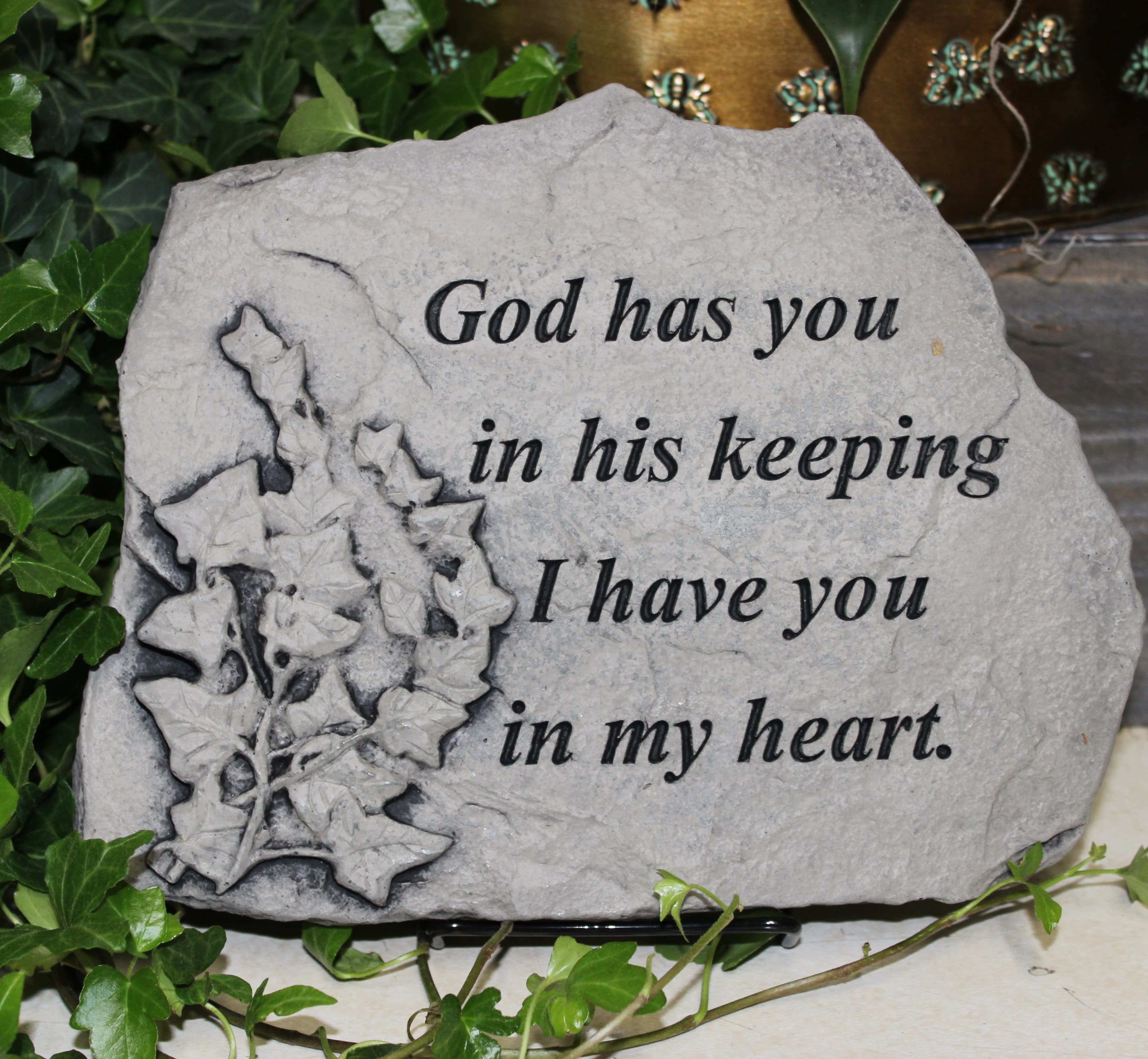 God Has You - stone and resin 7" x 10"