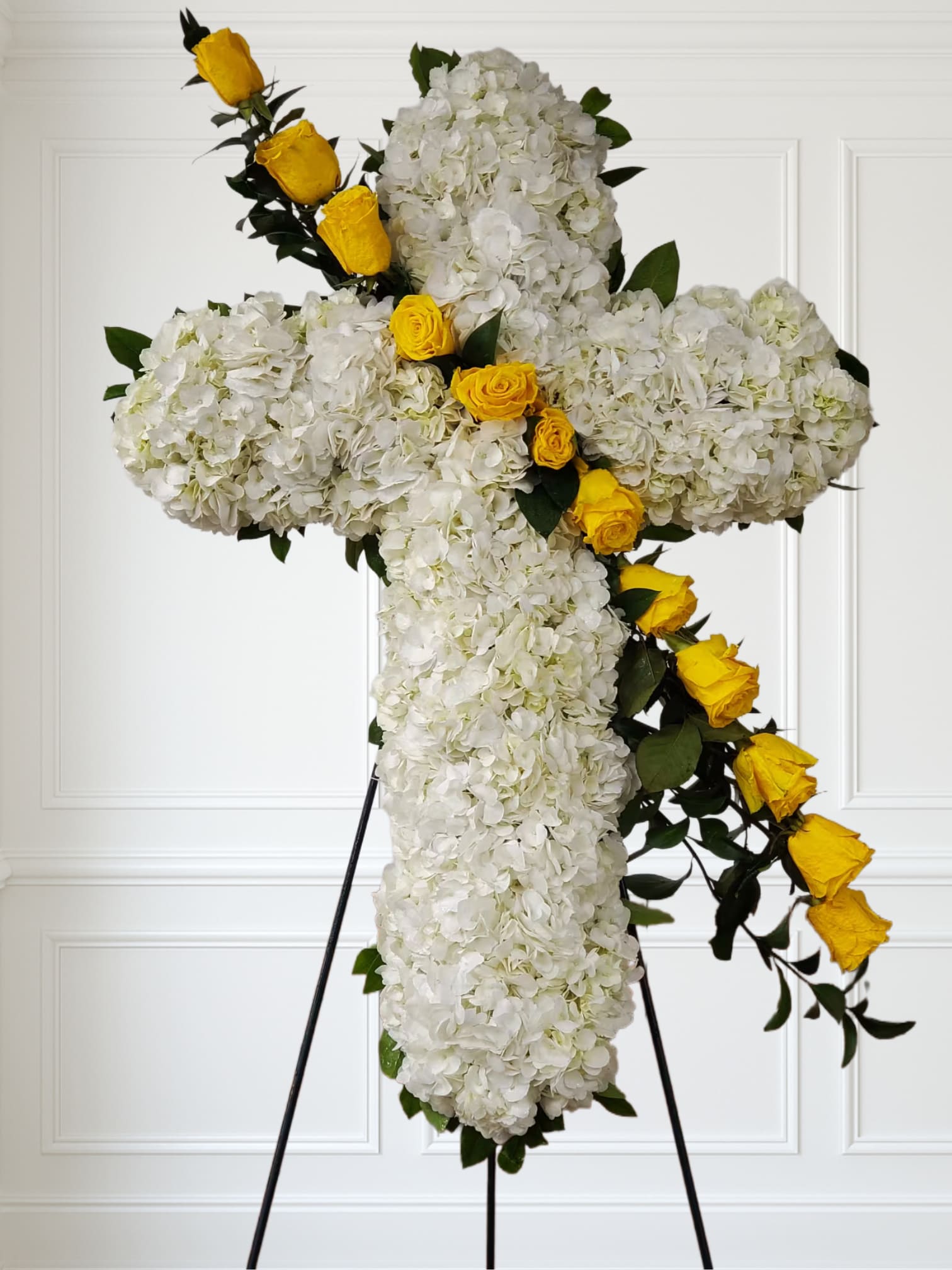 White and Yellow Cross - White and yellow flowers
