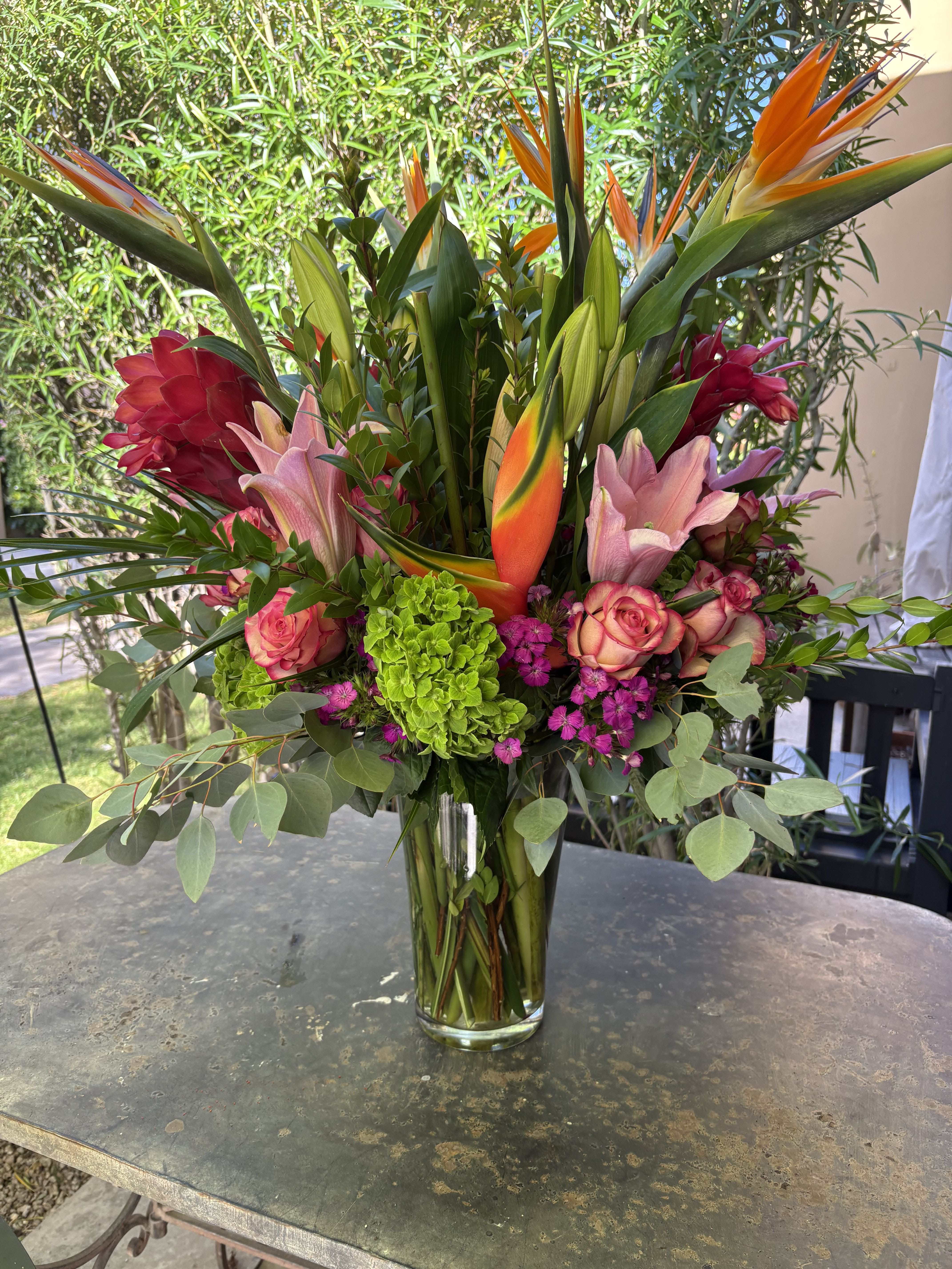 Tropical Luxe - Gorgeous tropical flowers with lilies, hydrangea and roses