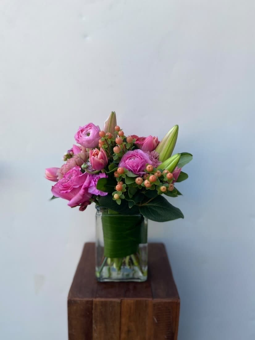Perfectly Pink - Mixed floral to include pink flowers.