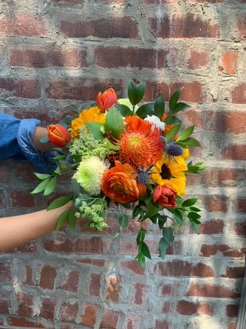 The Kate - Florist Choice of seasonal, joyful fresh cut flowers. Floral selection will change depending on season and availability. 