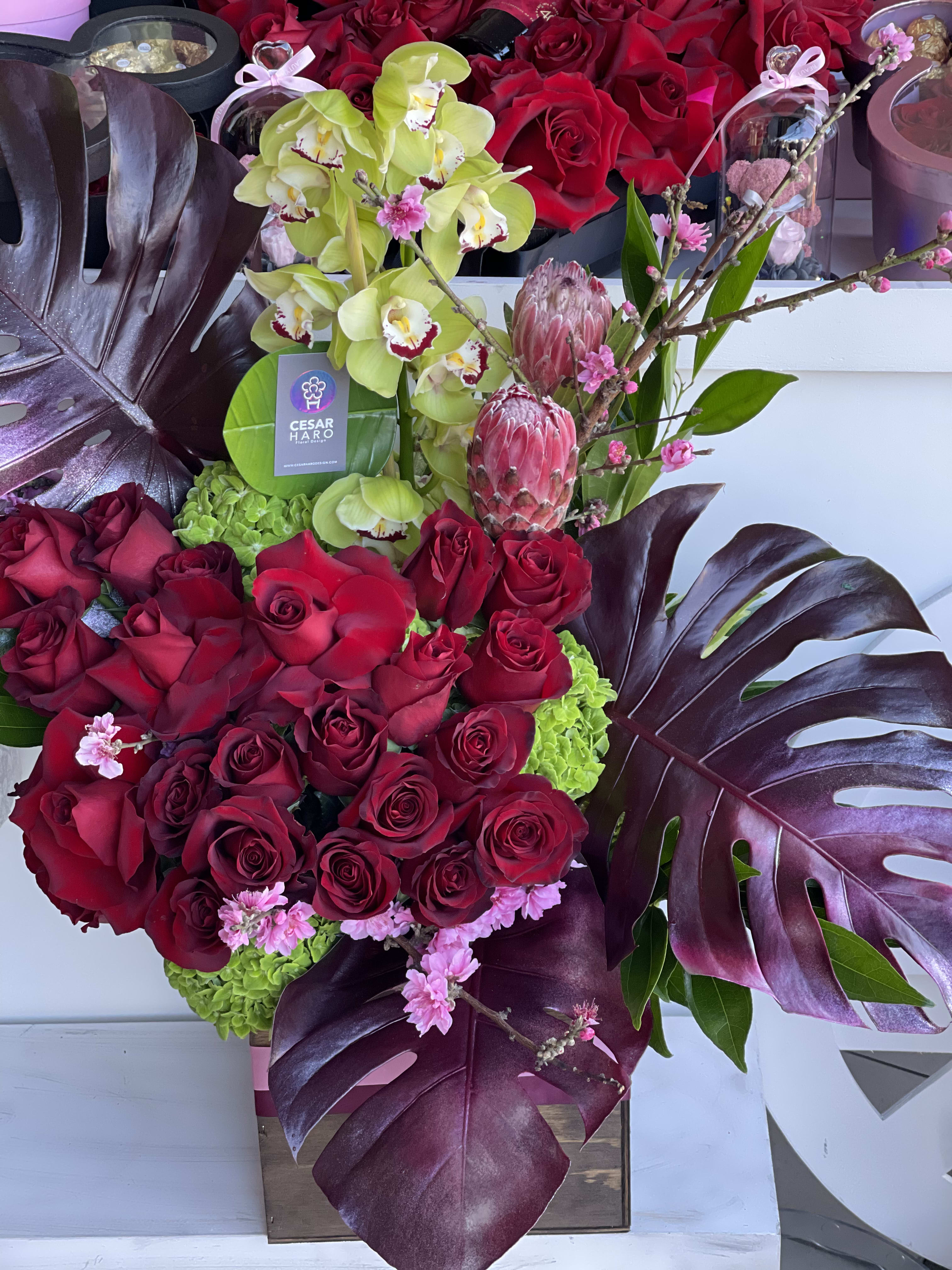 Lovely Flowers  - Flowers beautifully arranged inside of a square wood box