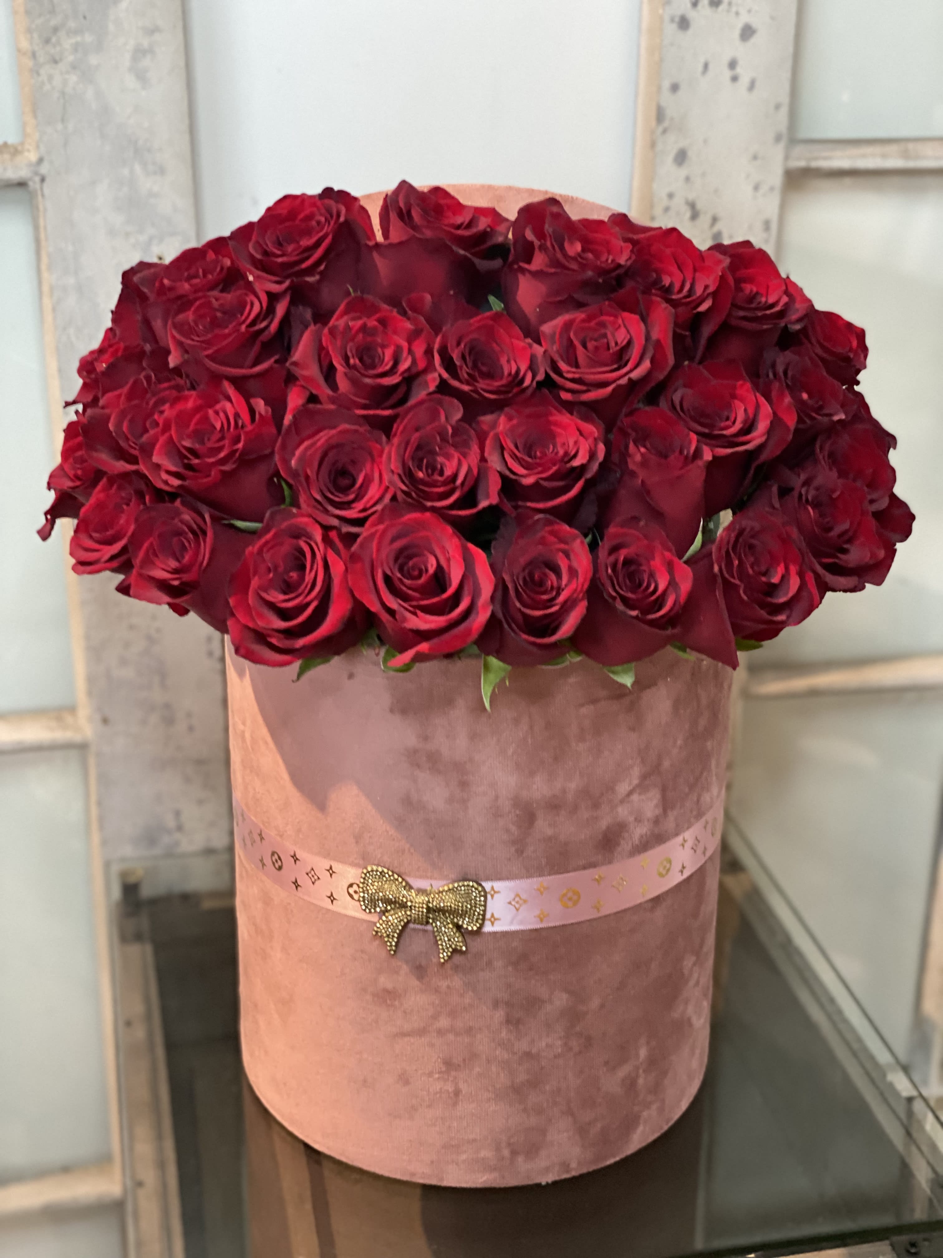 Velvet Roses - 2 Dozen of Red Roses in a velvet box