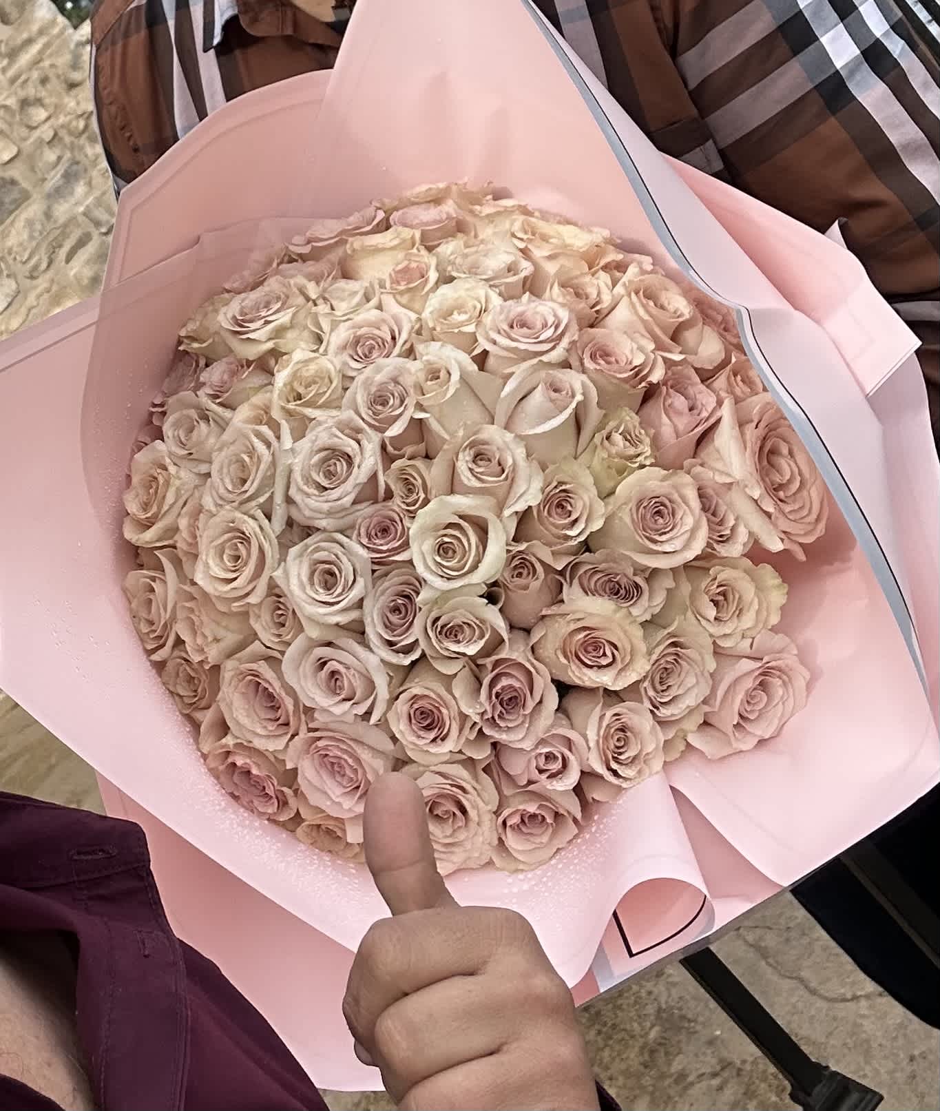 Elegant Floral Bouquet - 6 Dozen Floral Bouquet Blush Colors