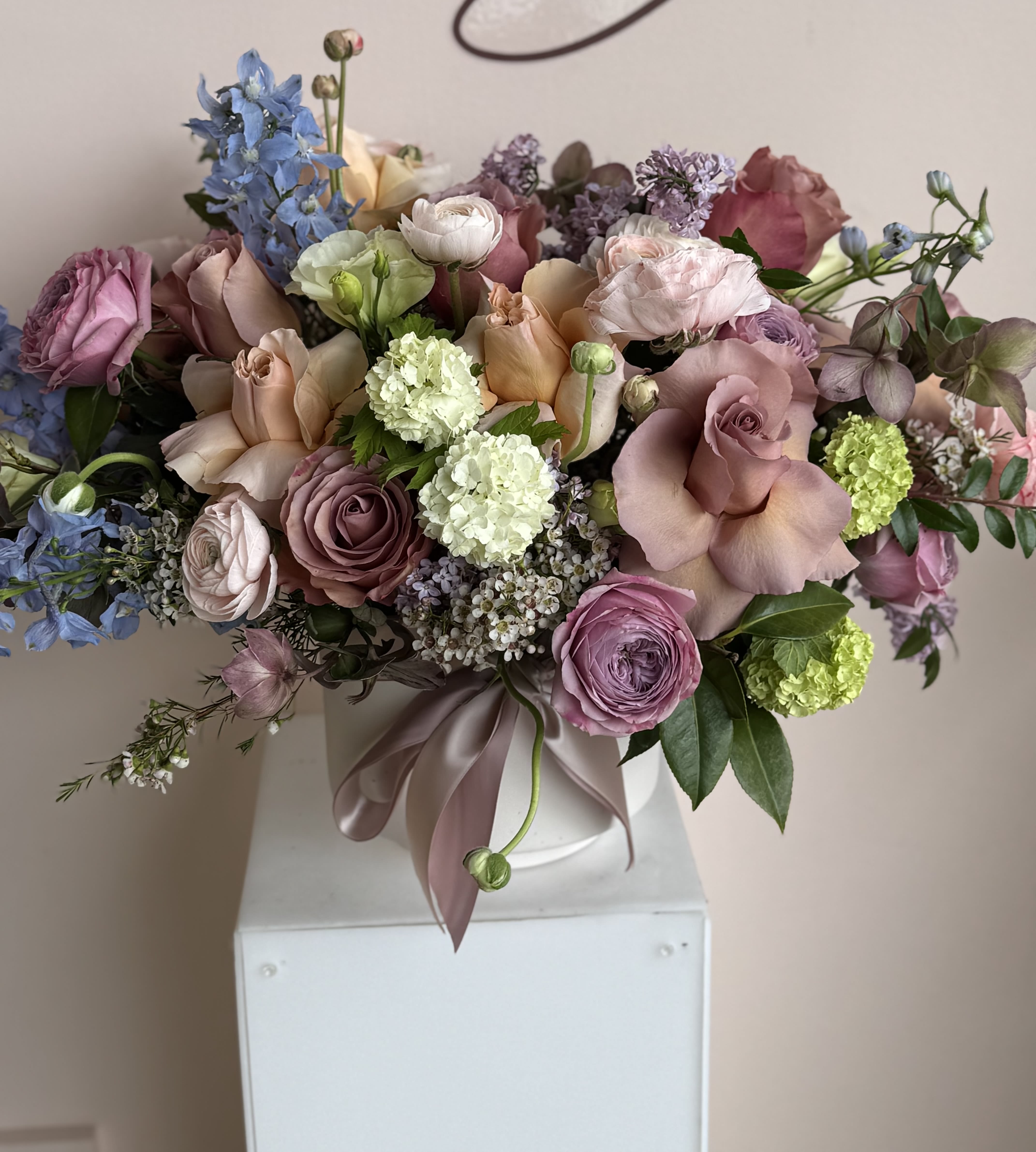 Pastel Nostalgia  - Soft, gentle colors like lavender, mauve, blush, ivory, and herbal tones capture your heart. 