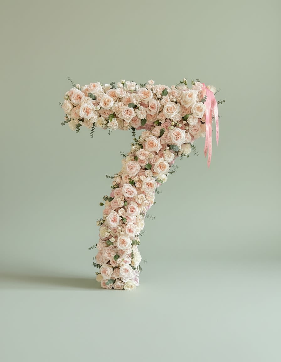Numbers - 3ft/4ft Beautiful flower number arrangements
