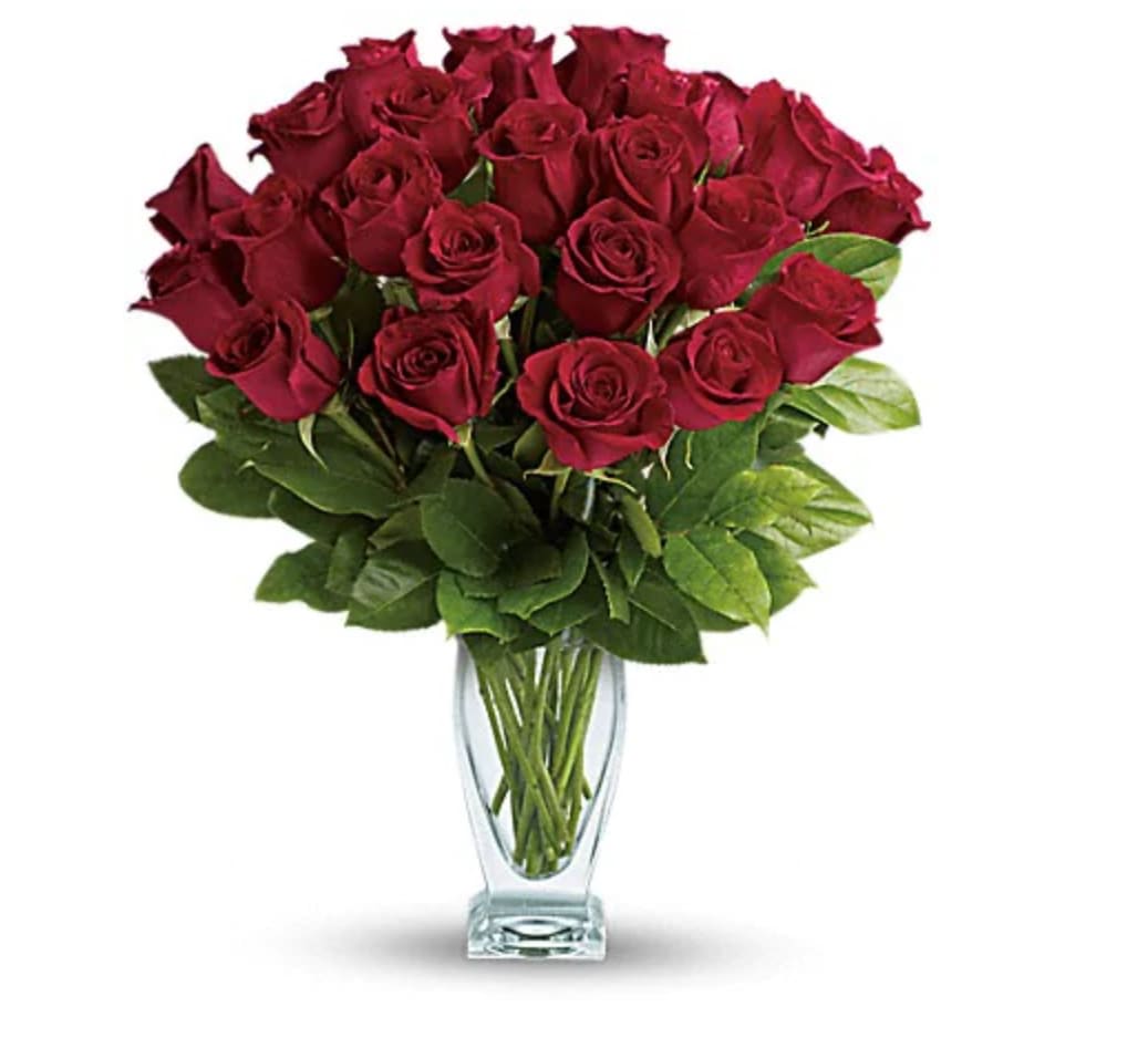 Roses two dozen - Roses 2 dozen in a vase