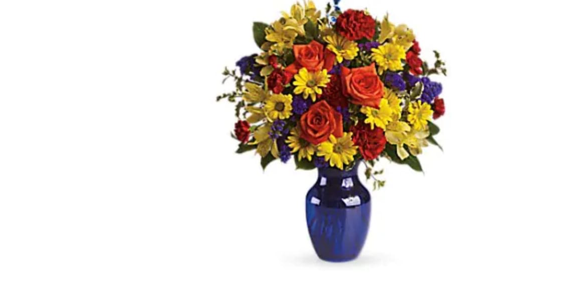 Colorful Bouquet  - Roses, carnations, daisies, chrysanthemums 