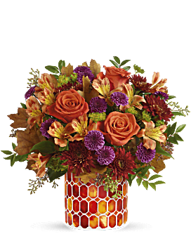 TF's Autumn Radiance - Full Fall arrangement in an attractive cylinder.