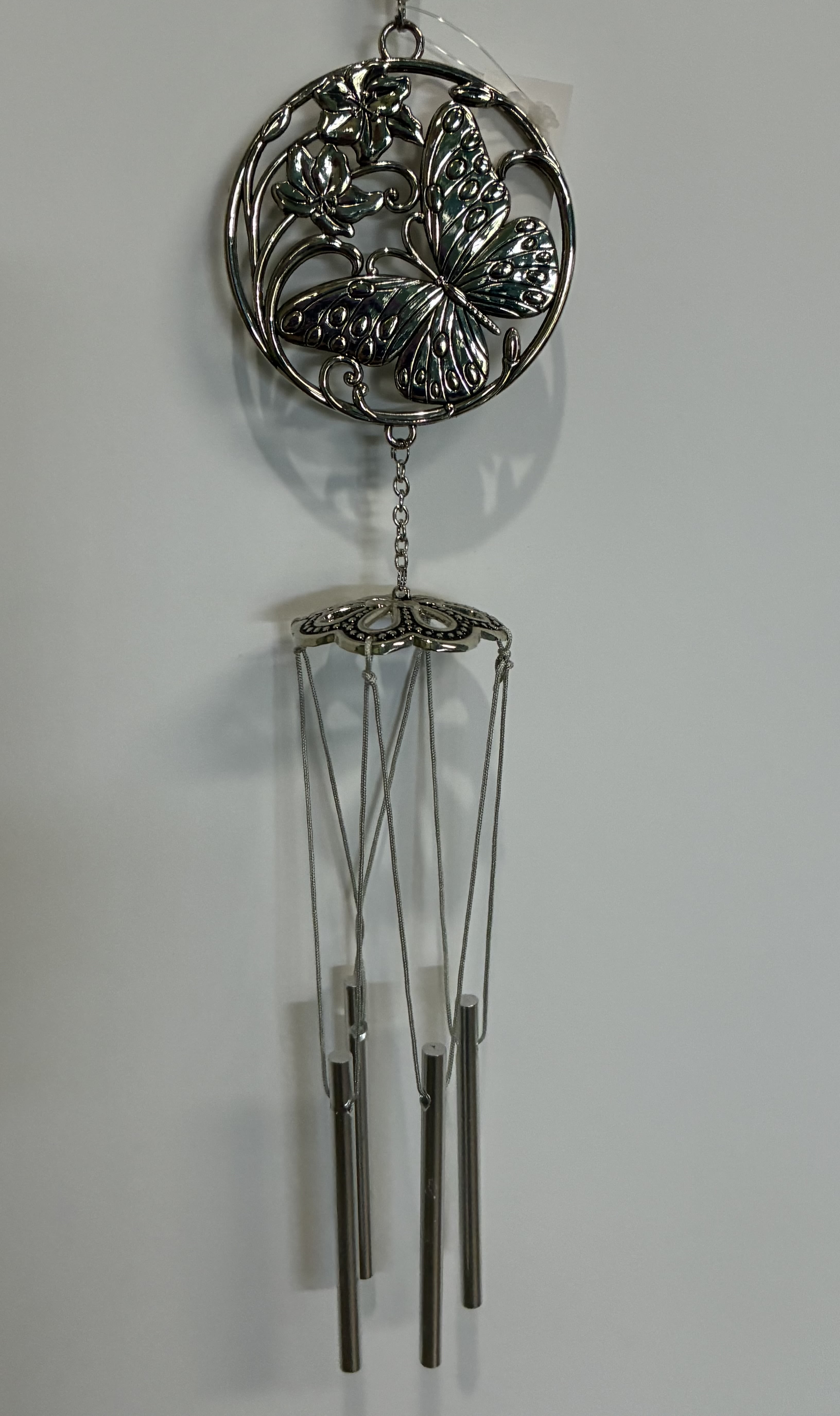 Mini Butterfly Wind Chime - Mini Metal Butterfly Wind Chime. 9 1/2 in H