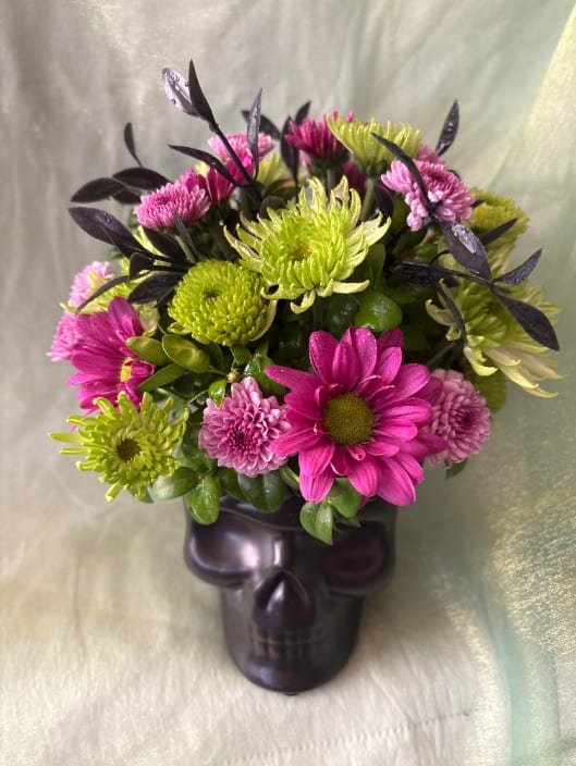 Flowers are a Ghouls best friend  - Like its namesake, flowers are a ghouls best friend. bring in spooky season with this adorable vase that can be used forever! with bright purple and green its the best way to celebrate the coming of the season! 