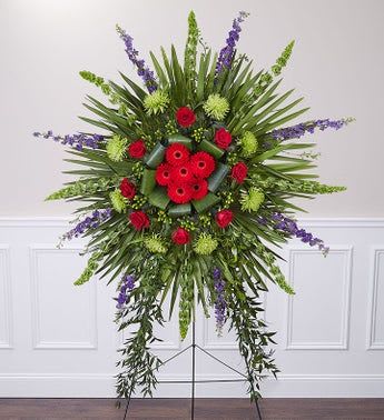 Simple Circle - Round arrangement of different flowers 