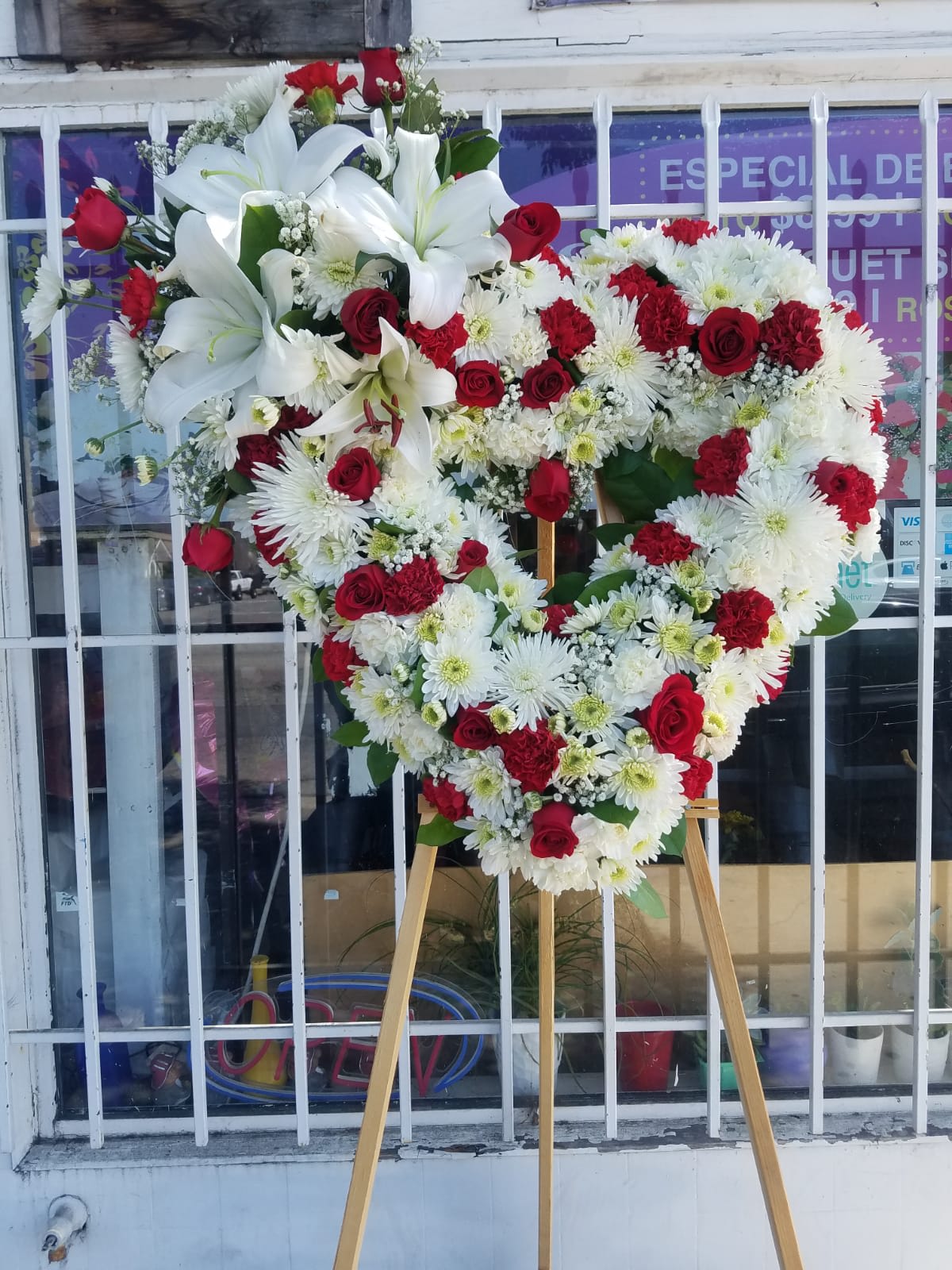 Red&amp;white Heart  - Because Always we Remember you 