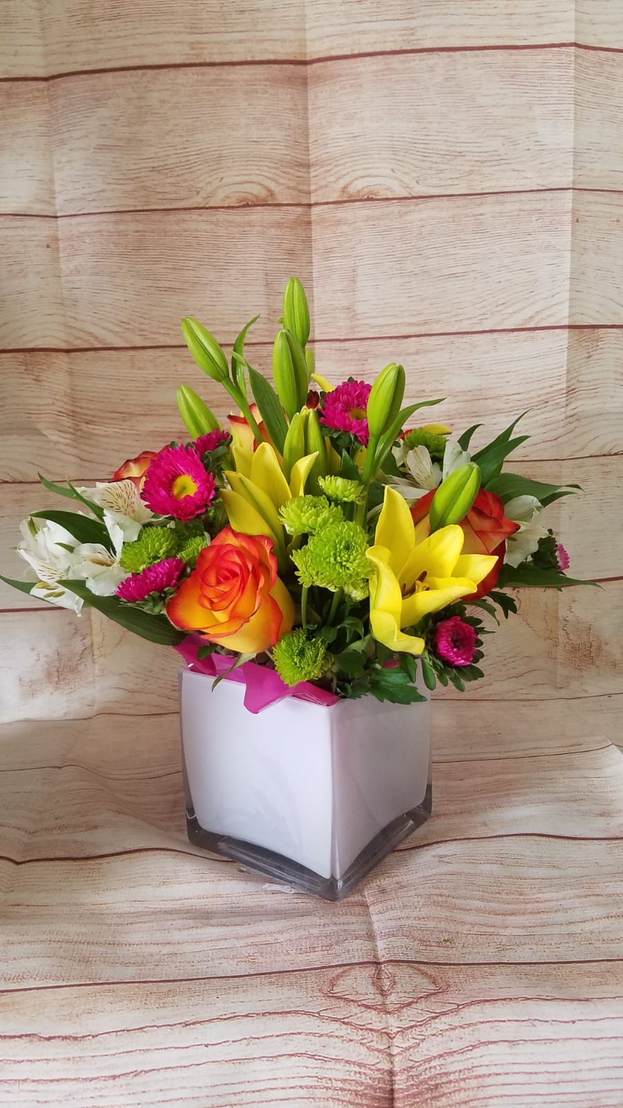 Yellow Lily Garden  - Celebrate Spring With This Lovely Lily Garden Bouquet 