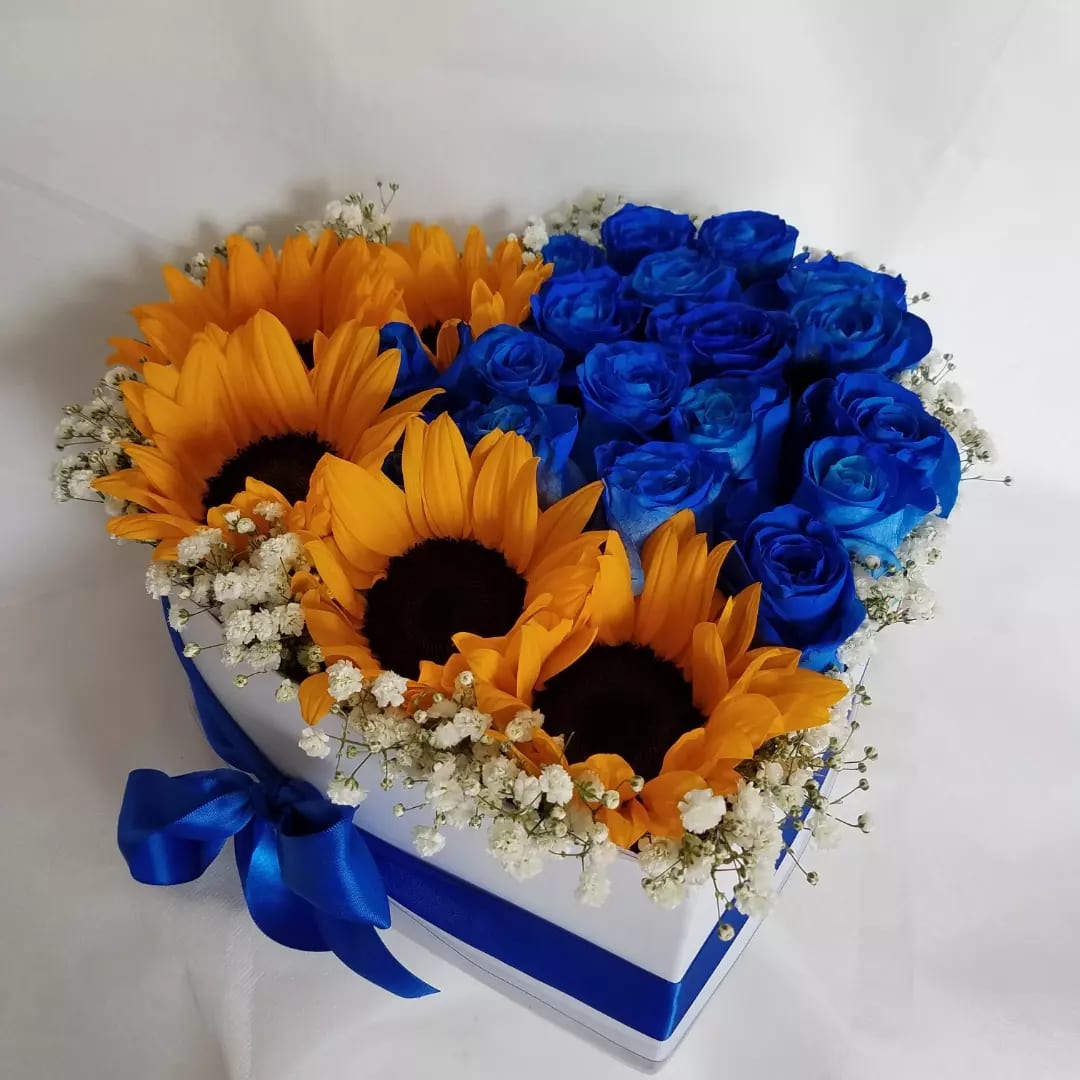 Sun&amp;blue Heart  - With that touch of a strong blue accompanied by a yellow tone that will dazzle your Eyes 