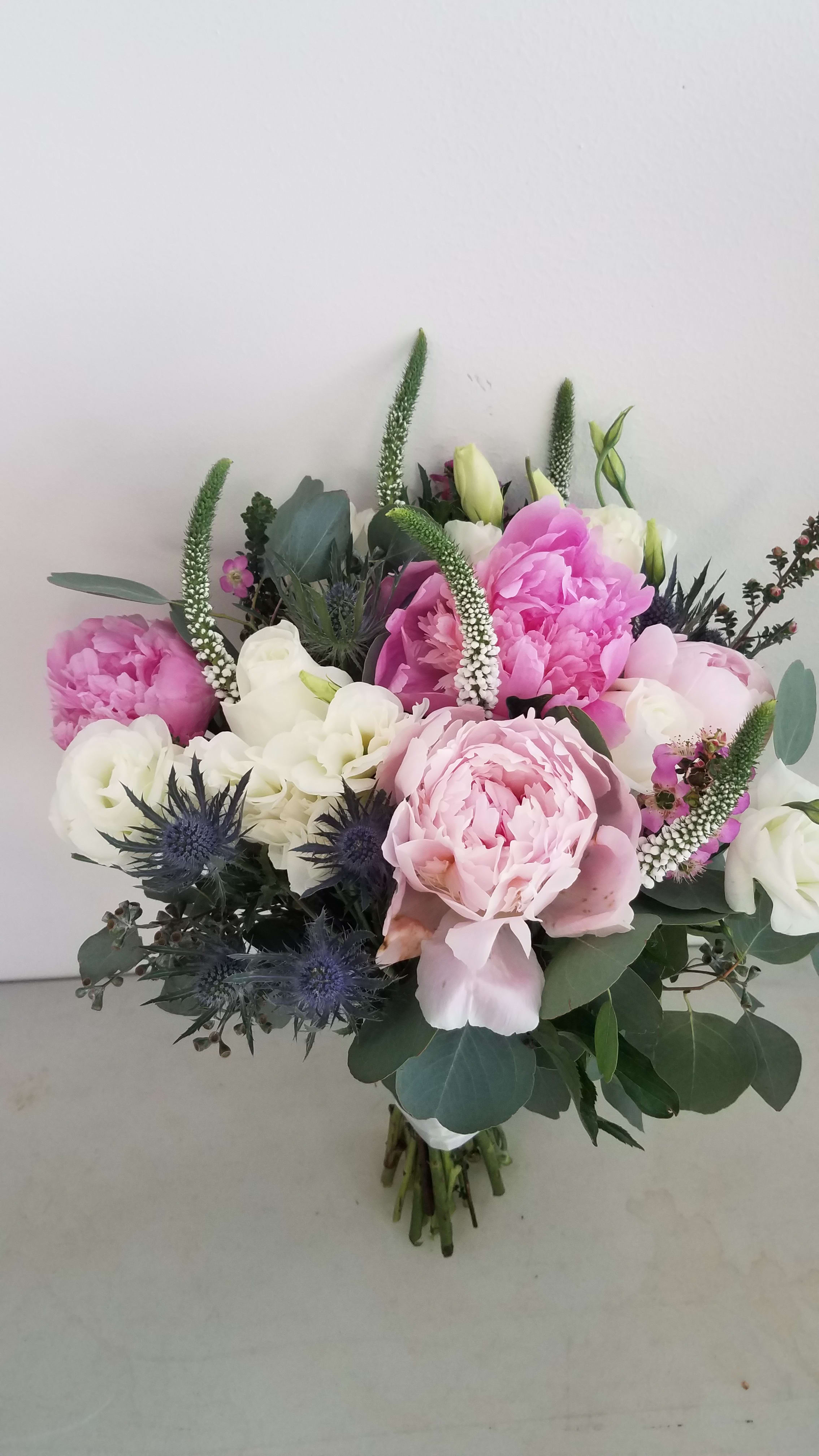Blushing Beauty Bridal Bouquet  - Make a Statement with this Beautiful Bridal Bouquet of Peonies and other beautiful flowers 