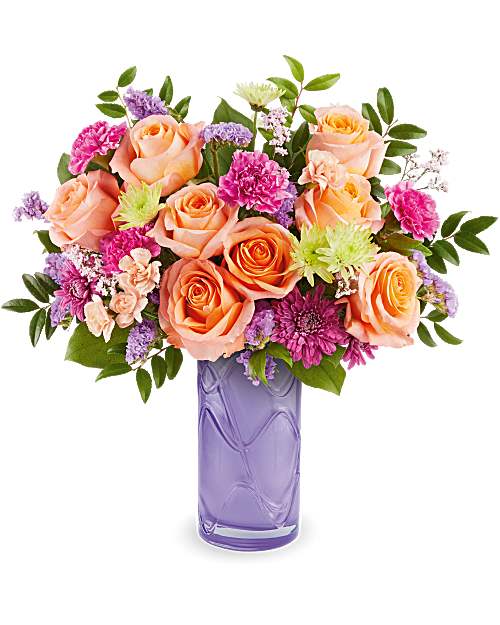 Pretty Daydream - Celebrate the sweetest moments with Pretty Daydream Bouquet, a dreamy mix of soft, vibrant blooms beautifully arranged in Pretty Daydream Vase that features roses,  carnations, chrysanthemums, statice, and other flowers. We deliver!