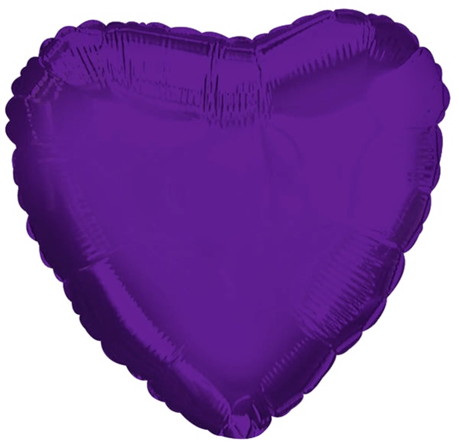 Purple heart-shaped foil balloon