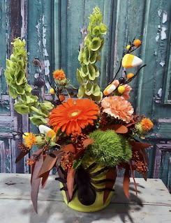 Beauty &amp; the Beast - Delight your friends and family with this festive halloween arrangement that is beautiful, whimsical and just a little beastly.  