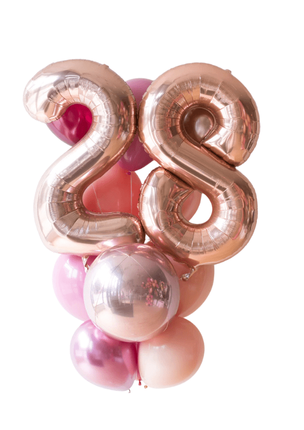 Number balloon bouquet - Number Balloon Bouquet with Latex Balloons  Celebrate in style with our custom Number Balloon Bouquet—perfect for birthdays, anniversaries, milestones, and more! This striking arrangement features a large foil number balloon (or two for double digits), paired with coordinating helium-filled latex balloons for a fun and festive display.  Choose your number and color theme to match your event. Each bouquet includes:  2 large foil number balloons (helium-filled)  8 high-quality latex balloons in your selected colors  Coordinating ribbons and a weighted base  Ideal as a photo prop, party entrance piece, or centerpiece. Fully customizable to match your theme—just let us know your preferred colors!