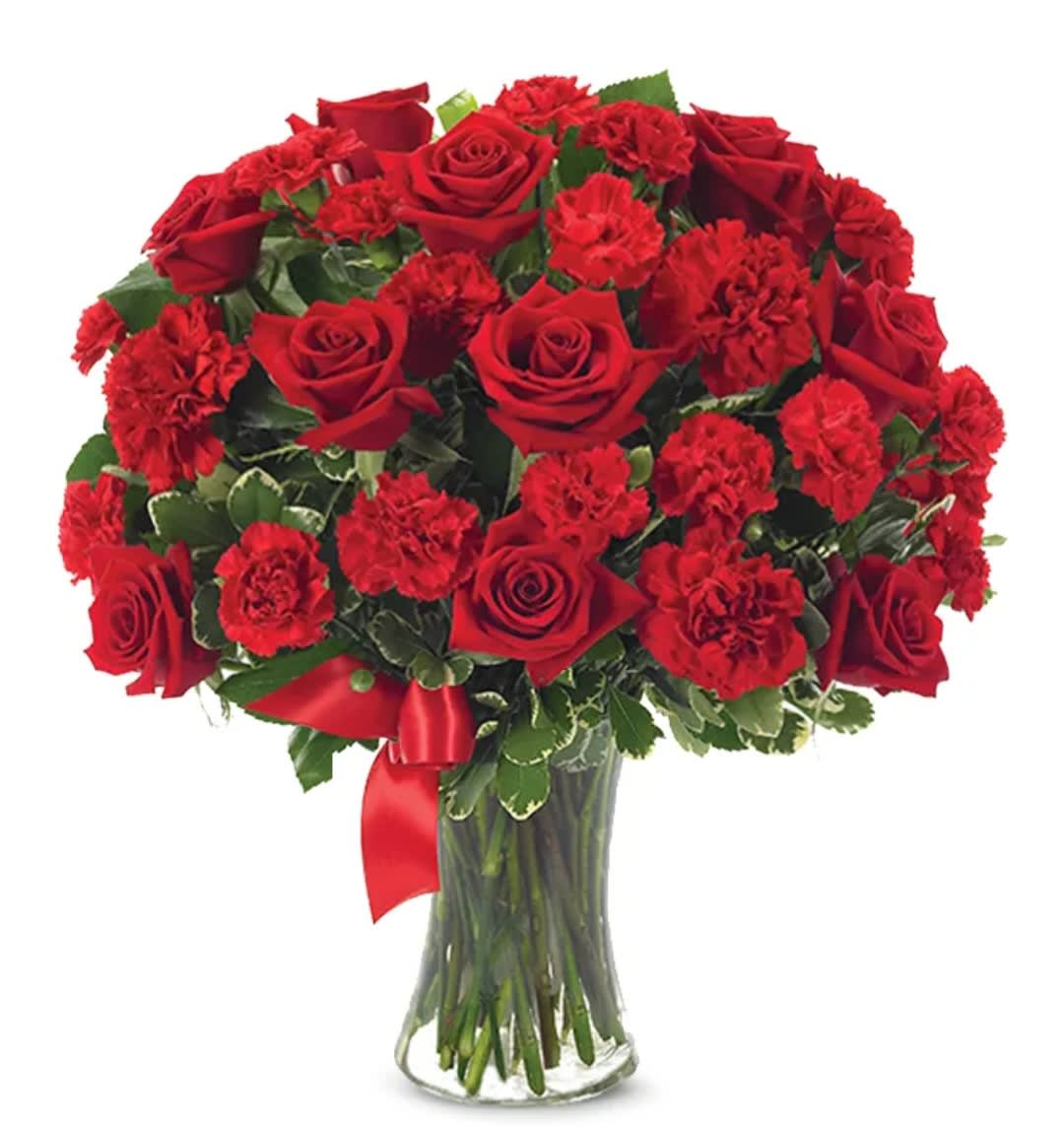 You are in my heart - Roses,carnations, mini carnations 