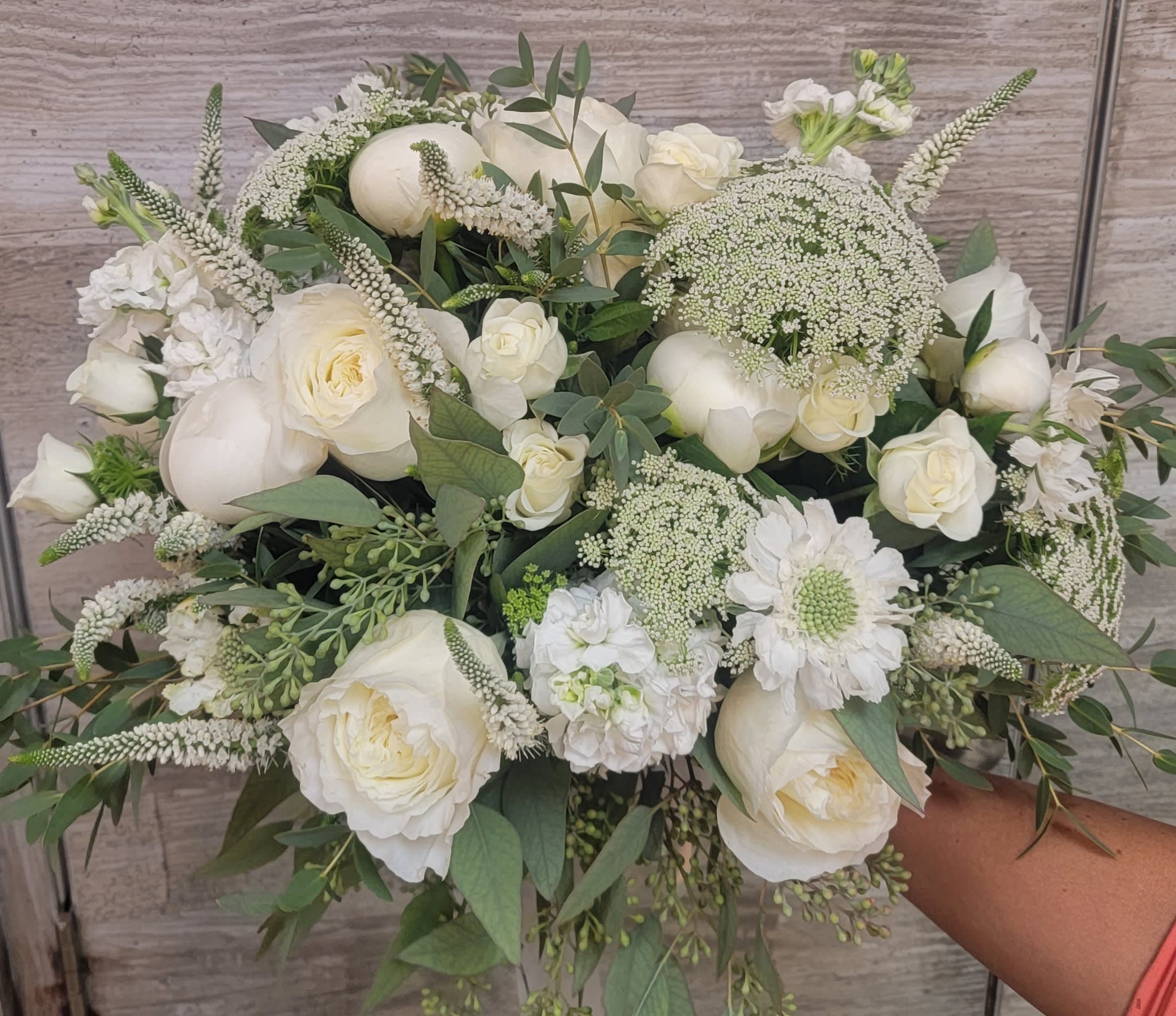 Wedding bouquet all white  - Mix white flowers 