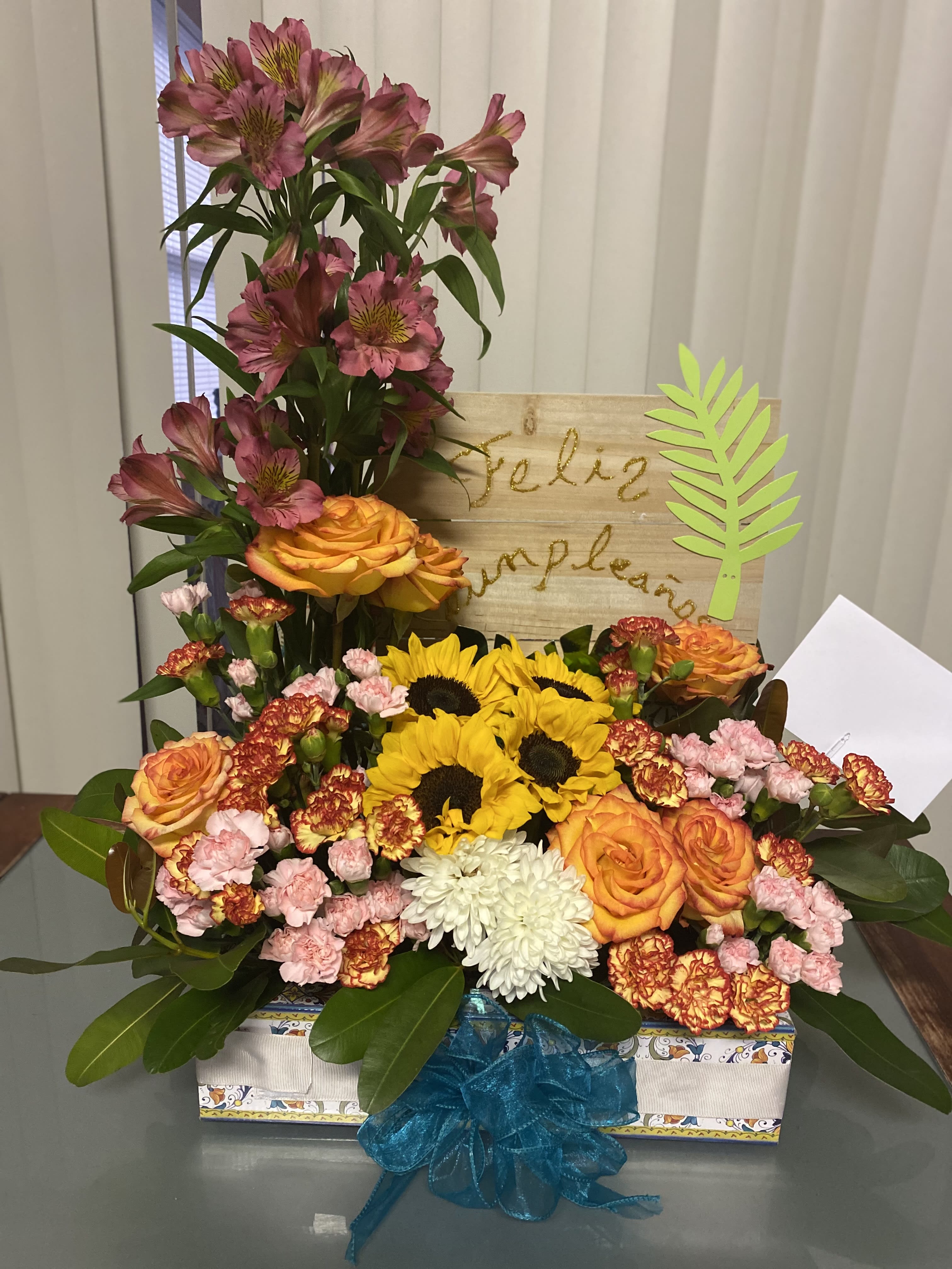 Basket Flowers - happy birtdhay flowers, 