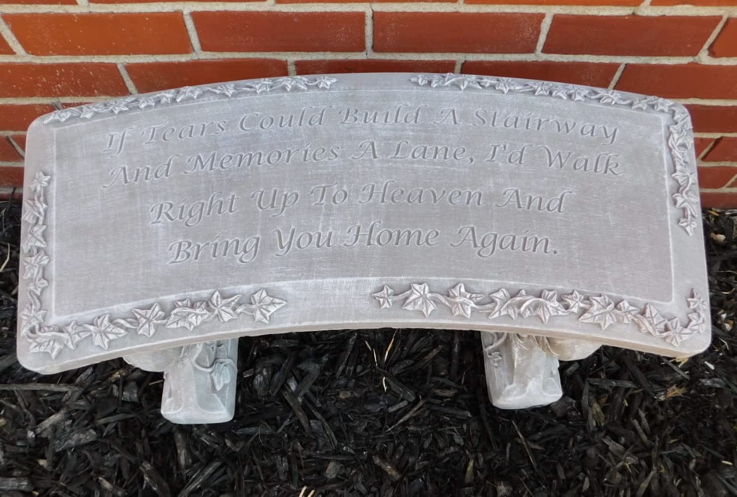 If Tears Concrete Bench - 28” concrete bench. A lifelong keepsake for your grieving family or friends. Can be used inside or outside.