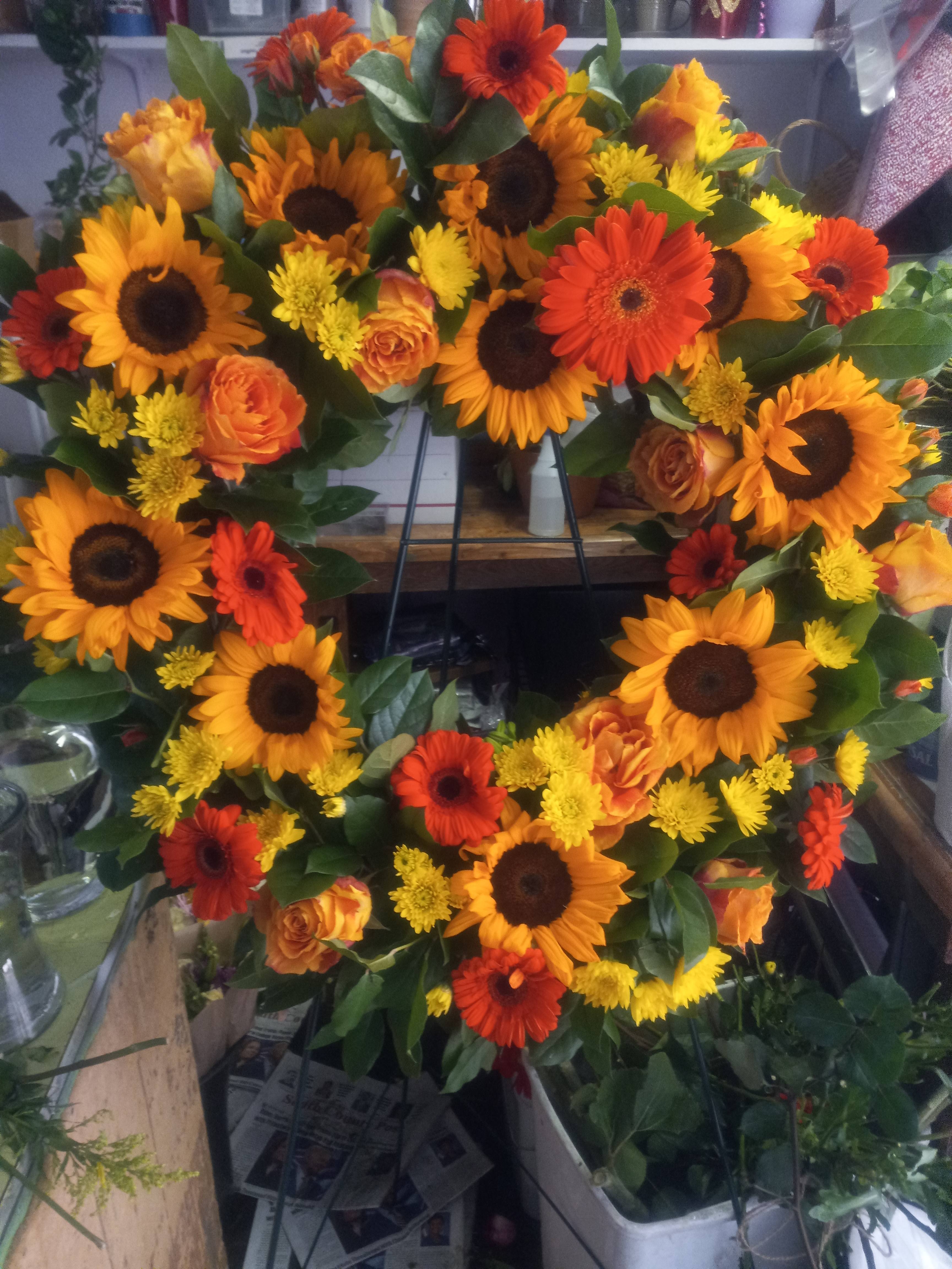 Sunny Sunflower Wreath - Sunflowers &amp; Others
