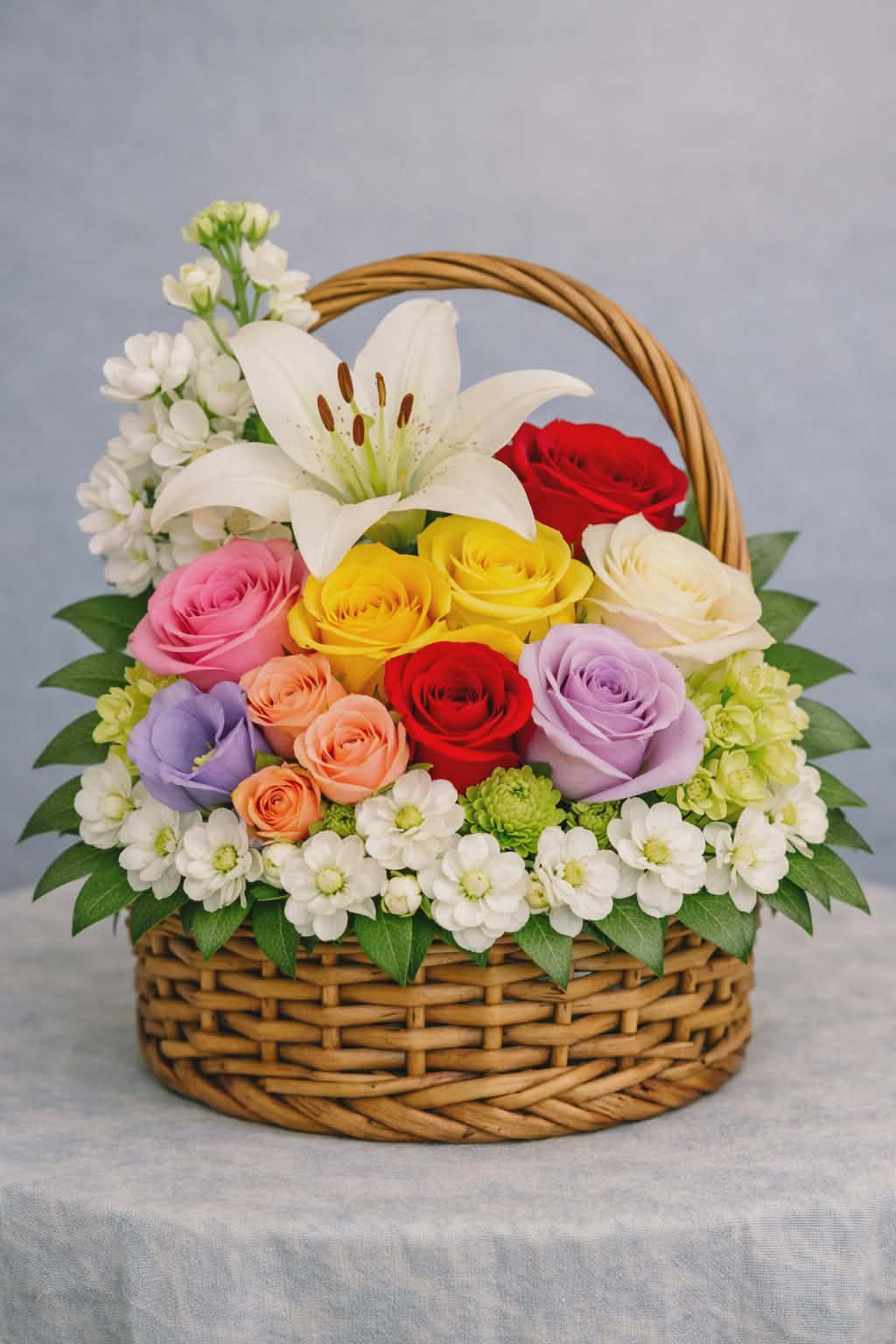 Diseño del Florista by Latin Lady Flowers - Diseño del Florista es nuestra opción más creativa y versátil. Cada arreglo se elabora con las flores más frescas disponibles ese día, permitiendo que el diseñador cree una pieza única, equilibrada y llena de estilo. Perfecto para quienes desean sorprender con algo especial sin elegir colores específicos. Ideal para cumpleaños, agradecimientos, celebraciones familiares o simplemente para iluminar el día de alguien. Cada diseño es diferente, siempre fresco y siempre hermoso.