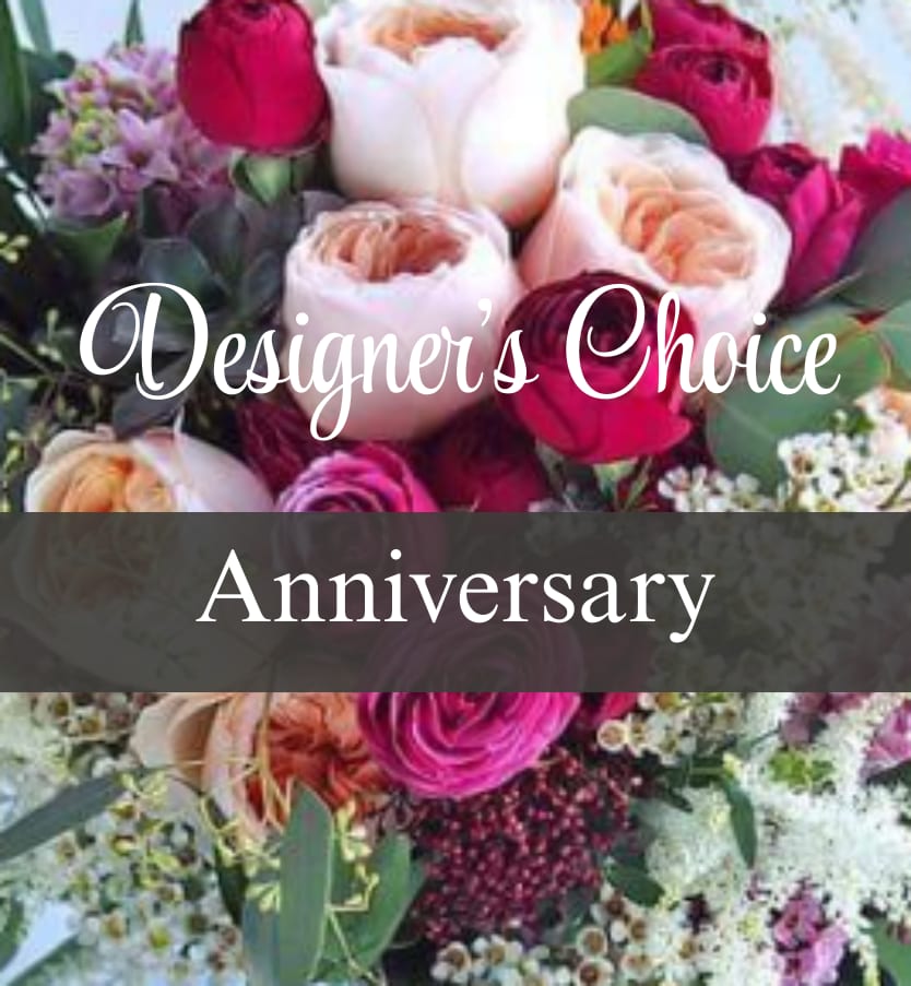 Anniversary Designers Choice - Let our Designers create a unique vase bouquet for your Anniversary just for your loved one. 