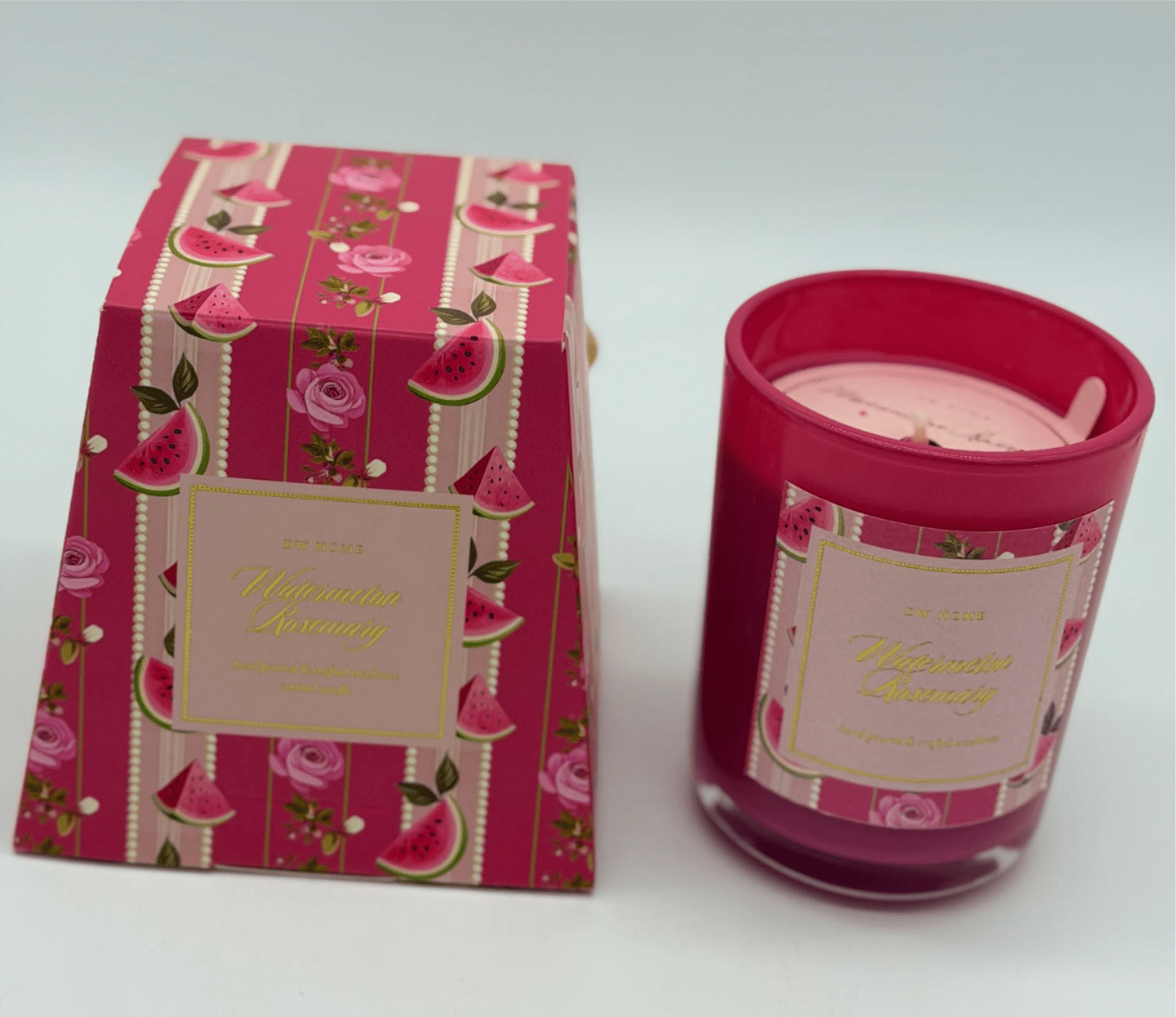 Watermelon Rosemary scented candle - .