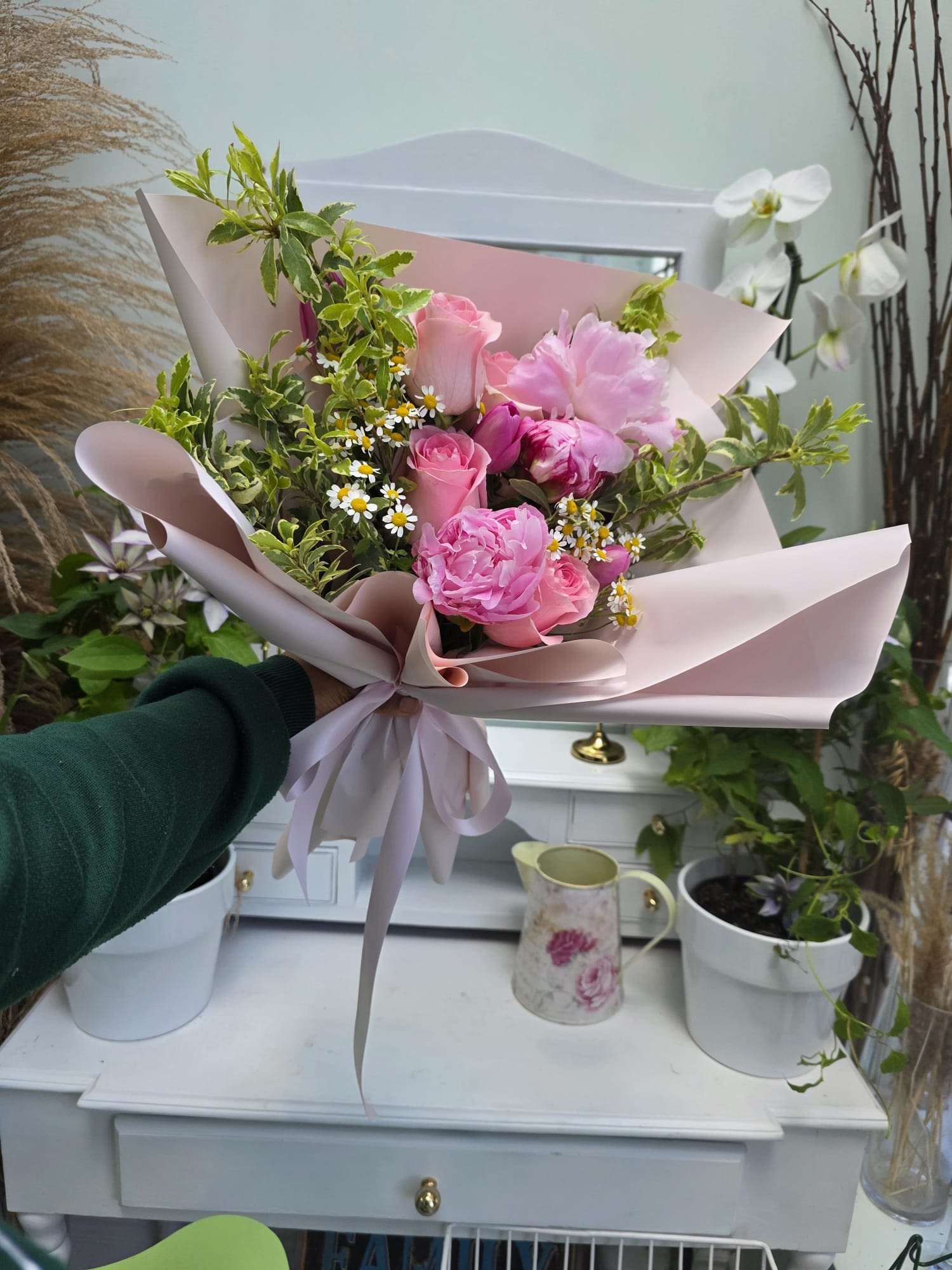 Mother's Day Special - For the woman you're honoring, this bouquet sends a clear message of love and appreciation - the kind that makes her feel truly seen. Hand-tied and wrapped for immediate display, it's ready to place in a vase.