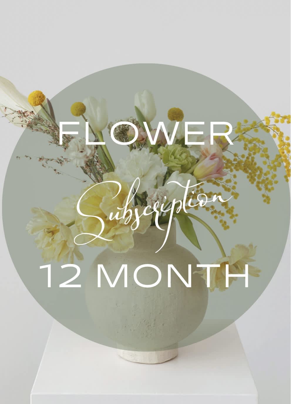 Monthly Flower Subscription - 12 Months - Immerse yourself in the beauty of nature with our enchanting in season Garden Style Bouquet. This exquisite arrangement captures the essence of a blooming garden, featuring a harmonious blend of vibrant blooms and lush greenery. Each flower is carefully selected to evoke the feeling of strolling through a picturesque garden on a sunny day. Perfect for adding a touch of natural elegance to any space, this bouquet is a delightful gift for any occasion or a lovely treat for yourself. Bring the charm of a garden into your home with our Garden Style Bouquet. You have the option to upgrade to Deluxe or Premium for additional stems. Your flowers will arrive on the 3rd Monday of every month. All subscription packages come with complimentary delivery. Payment is made in advance according to the duration of the subscription chosen.