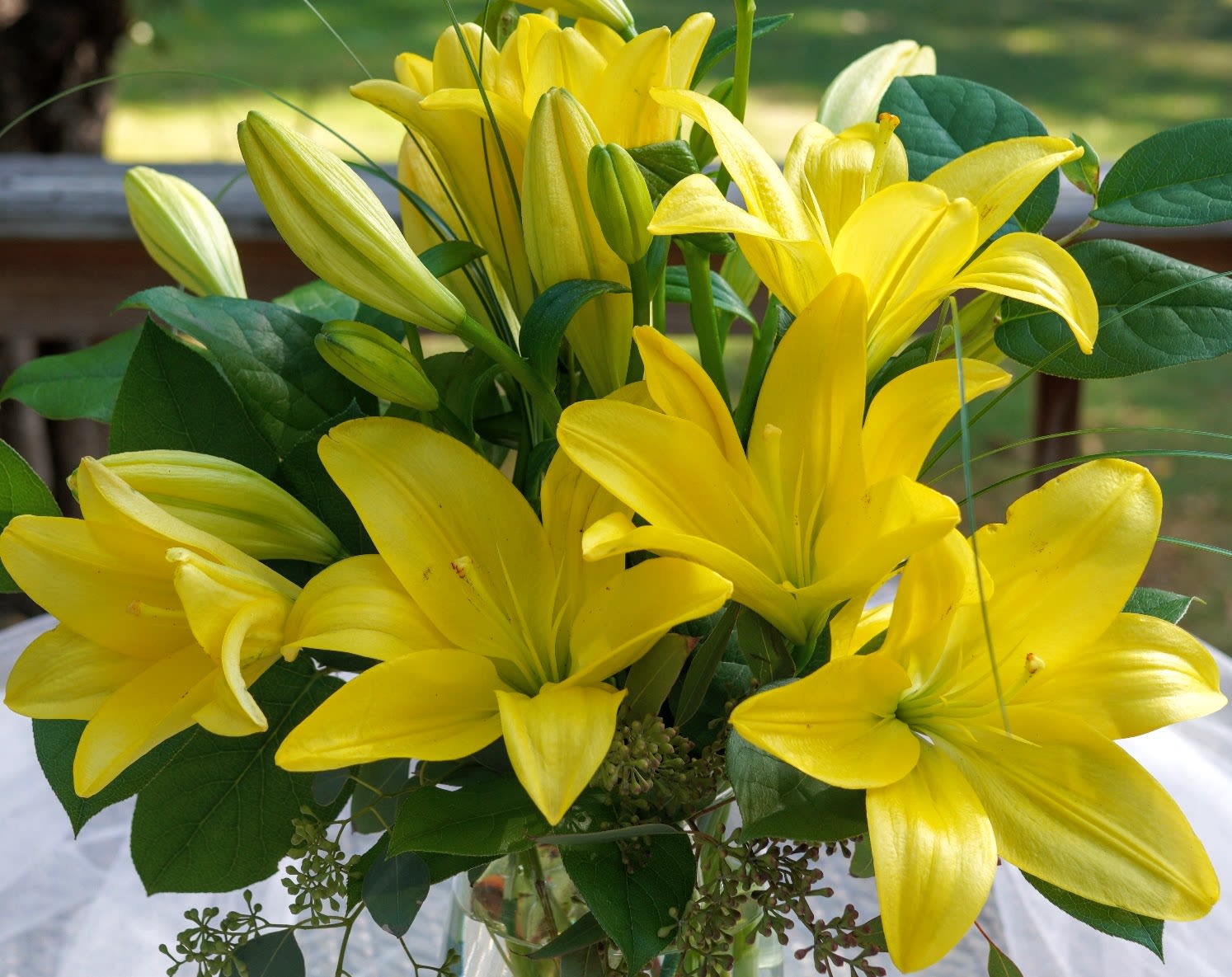 Lily Love by BloomNation™ - Asiatic lilies are a great gift to send for celebrating Grandparents Day, Parents Day, or a birthday as they symbolize confidence, energy, and honor. Send a joyful bowl of lilies to brighten a space. Please add your choice of Pink, Orange, White or Yellow in the NOTES section of your order form.  