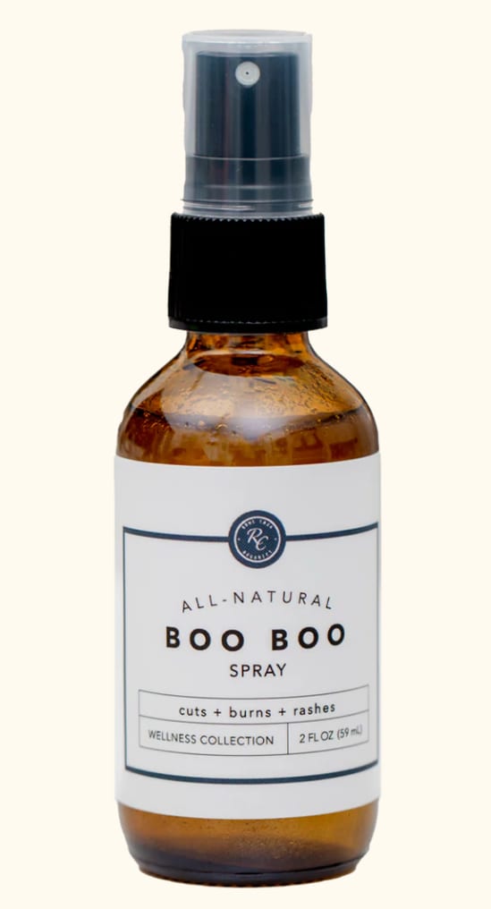 Amber spray bottle labeled Boo Boo Spray
