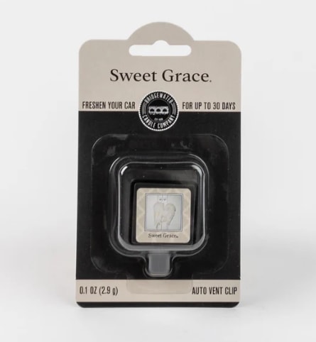Packaged Sweet Grace car vent clip air freshener