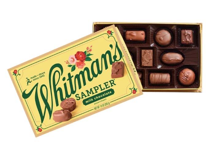 Box of Whitman's milk chocolate assorted candies